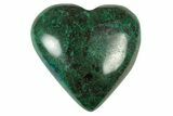 Polished Malachite & Chrysocolla Heart - Peru #250320-1